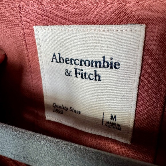 Abercrombie & Fitch Womens Drape Trench Coat Belted Rust Terracotta Size M - Picture 4 of 12